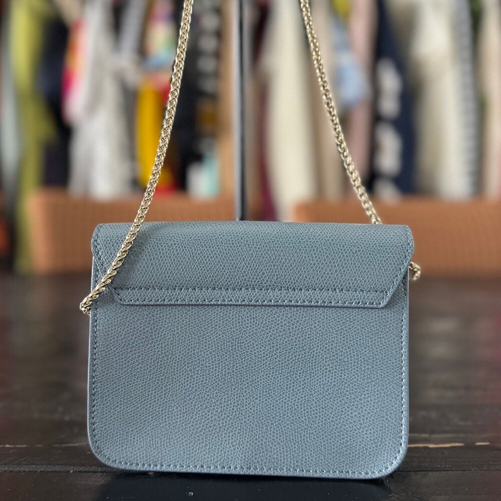 Furla Metropolis Blue Leather Crossbody Bag - Picture 2 of 6